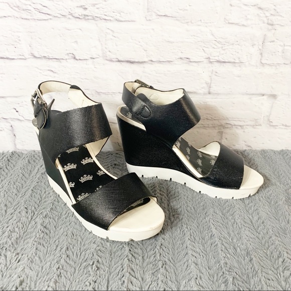 Juicy Couture | Shoes | Womens Juicy Couture Jctrish Wedge Black White |  Poshmark